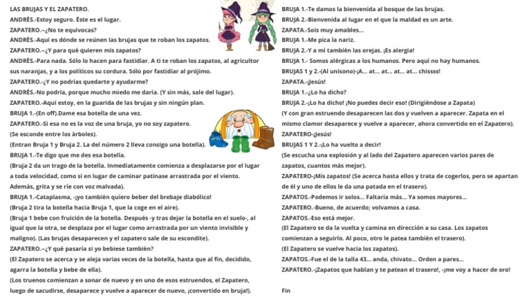 Las Brujas y El Zapatero en Una Página | PDF