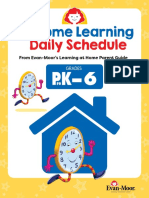 At Home Learning Daily Schedule Sampler