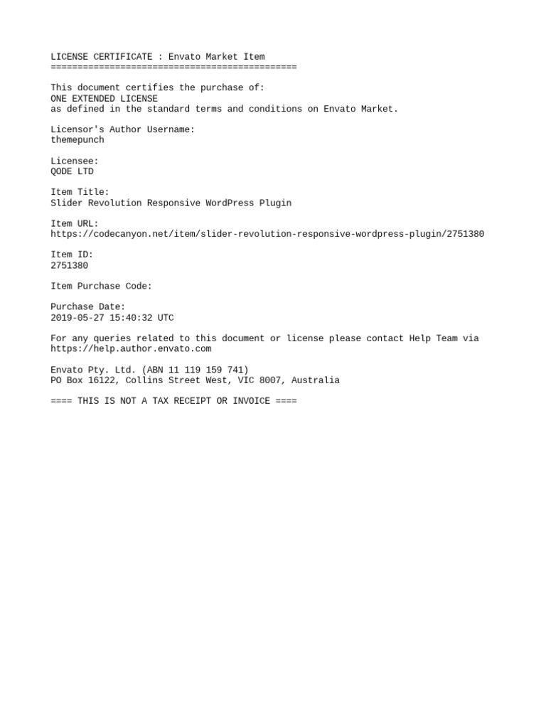 Slider Revolution Responsive Wordpress Plugin License PDF