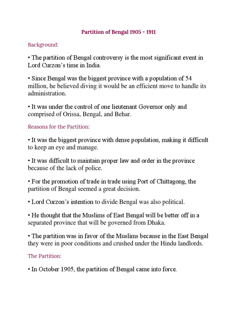 partition-of-bengal-1905-1911-events-leading-to-rise-of-muslim