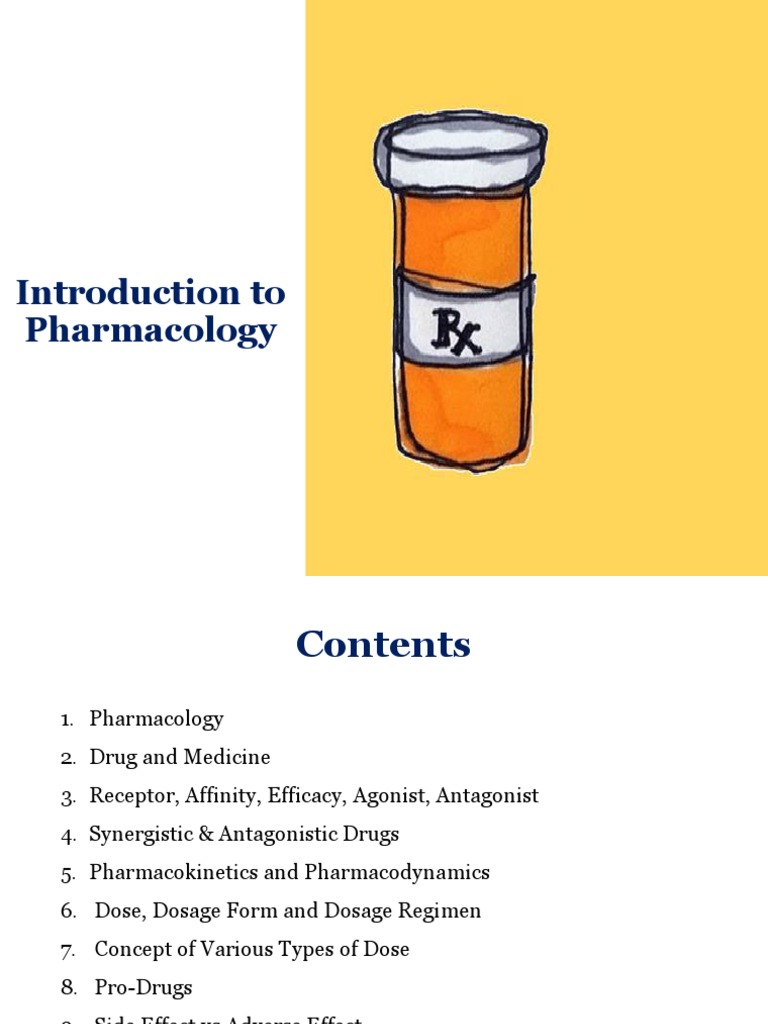 1 Introduction To Pharmacology PDF