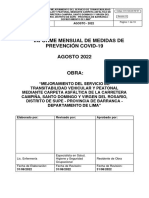 Cvc-salud-Inf-01 - Informe Mensual de Medidas de Prevención Covid-19 - Agosto 2022