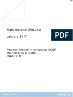 January 2017 (R) MS - Paper 1 Edexcel (B) Maths IGCSE