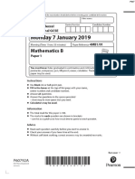 January 2019 QP - Paper 1 Edexcel (B) Maths IGCSE
