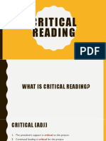 Critical Reading