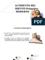 El Nacimiento Del Pensamiento Pedagogico Moderno