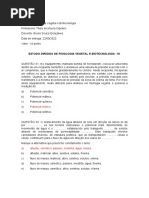 Estudo Dirigido de Fisiologia Vegetal E Biotecnologia - 01: D) Potencial Hídrico