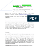 Aproximación Conceptual Al Acceso Efectivo A Laadministración de Justicia A Partir de La Teoría de La Acción Procesal