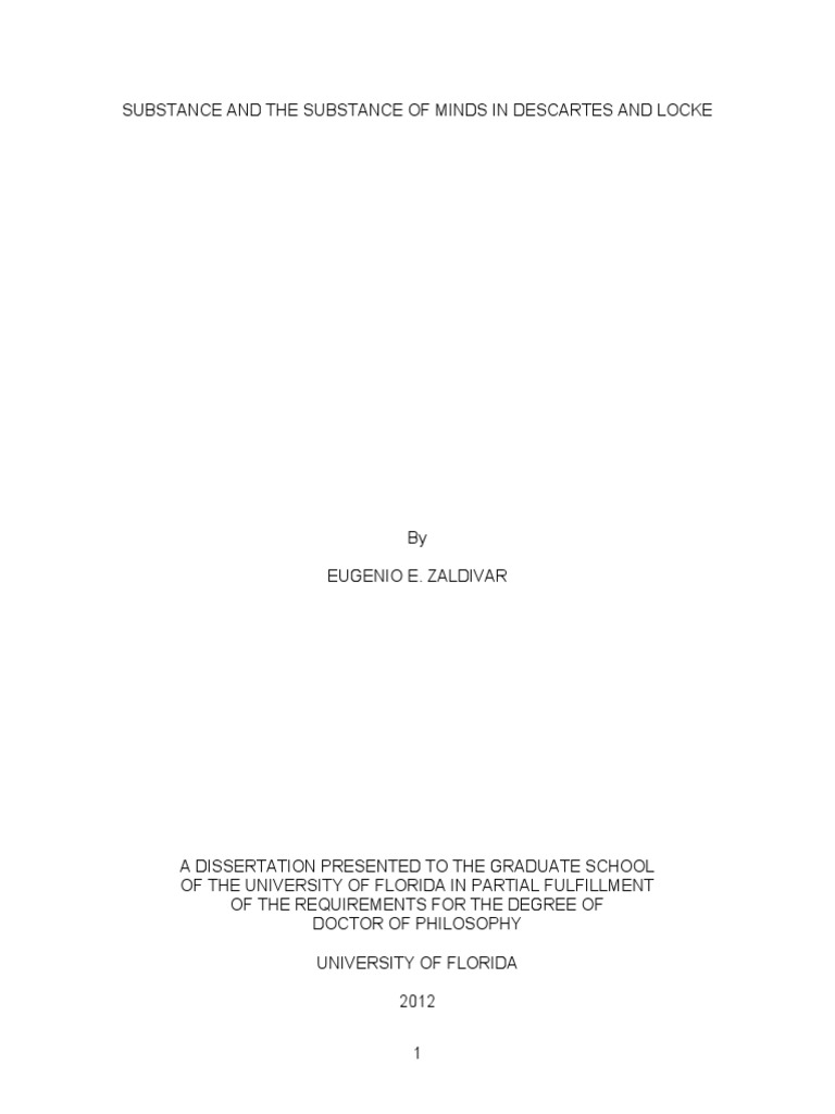 Substance and the Substance of Minds in Descartes and Locke PDF