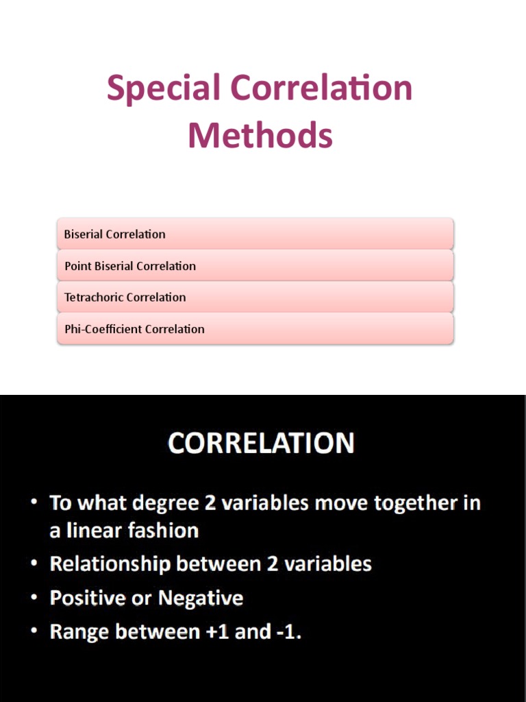 Special Correlation Methods Explained | PDF | Multivariate Statistics ...