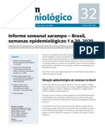 Informe Sobre Surtos Notificados de Doenças Transmitidas Por Água e Alimentos - Brasil, 2016-2019.