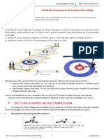 Etude Du Mouvement de La Pierre de Curling: Activité Expérimentale