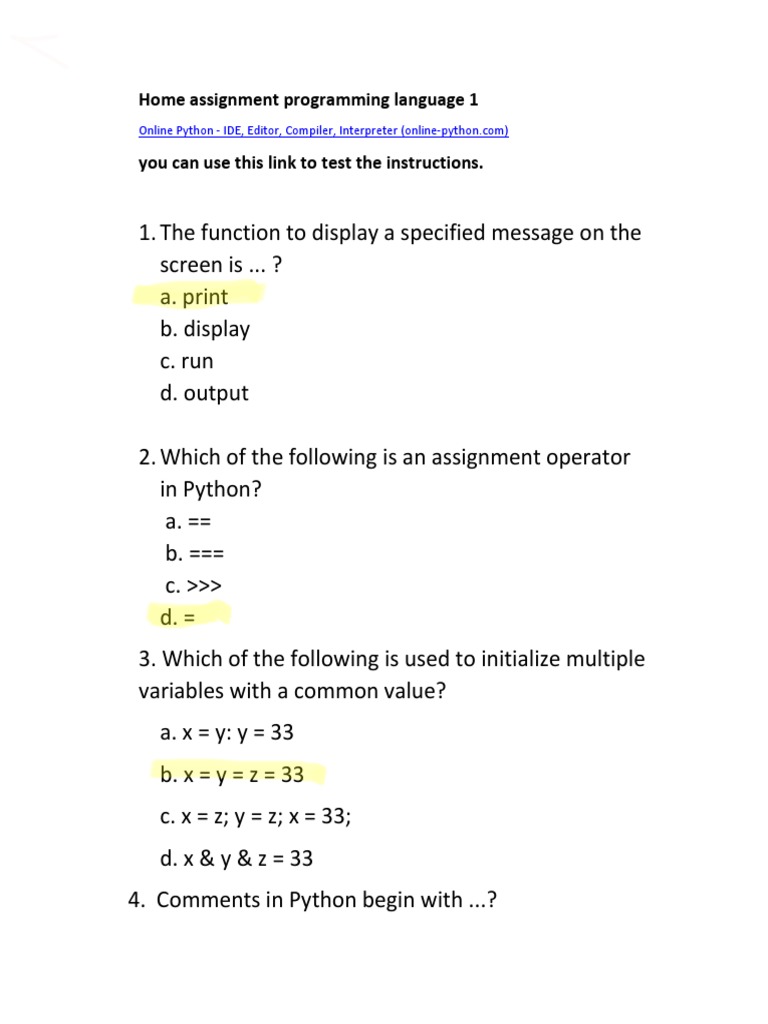 Home Assignment1 2 | PDF | Subroutine | Python (Programming Language)