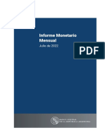 Informe Monetario Mensual Julio de 2022