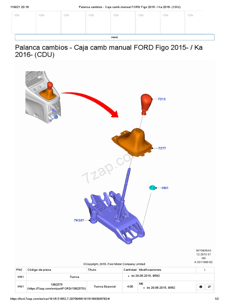 Pomo De Palanca De Cambios Manual De 5 Velocidades Para Citroën C2, C3