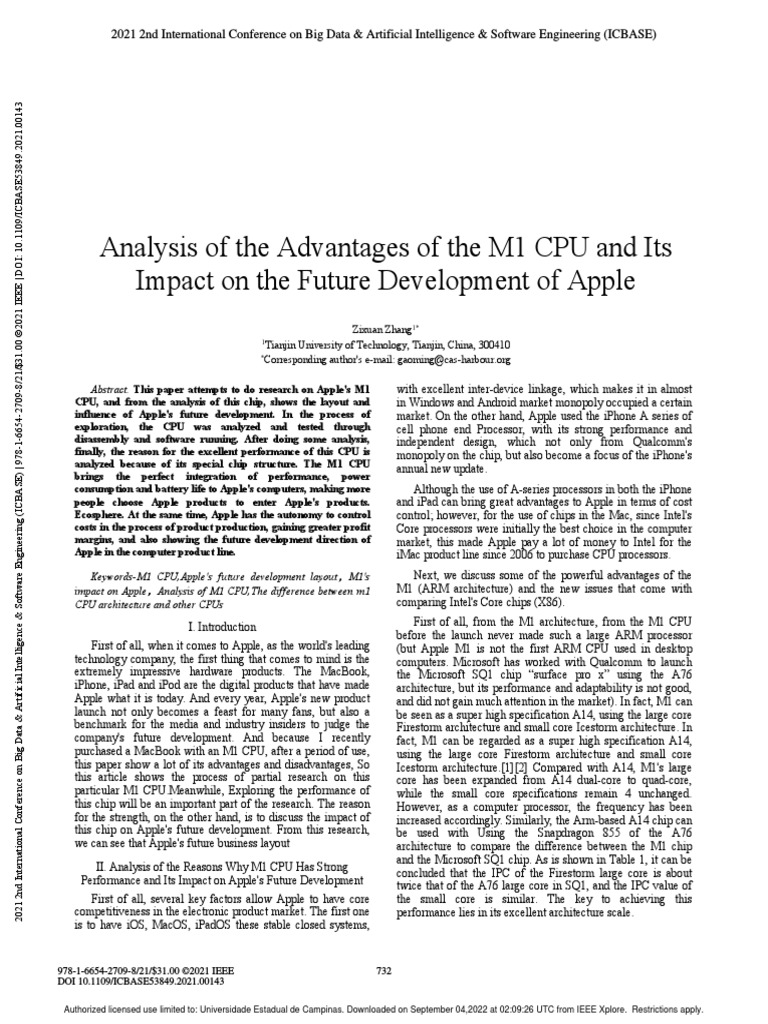 Analysis of The Advantages of The M1 CPU and Its Impact On The Future ...
