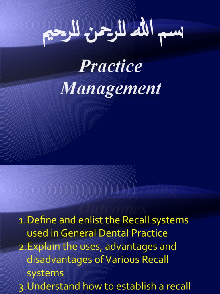 010 Recall Systems PDF Dentistry Periodontology