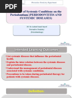 Periodontitis and Systemic Diseases