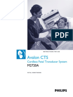 Philips Avalon CTS Cordless Fetal Transducer System - Use Manual