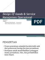 KELOMPOK 1 - Design of Goods & Service - MJ - OPERASI