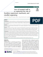 Turnover Intention of Hospital Staff in Ontario, Canada: Exploring The Role of Frontline Supervisors, Teamwork, and Mindful Organizing