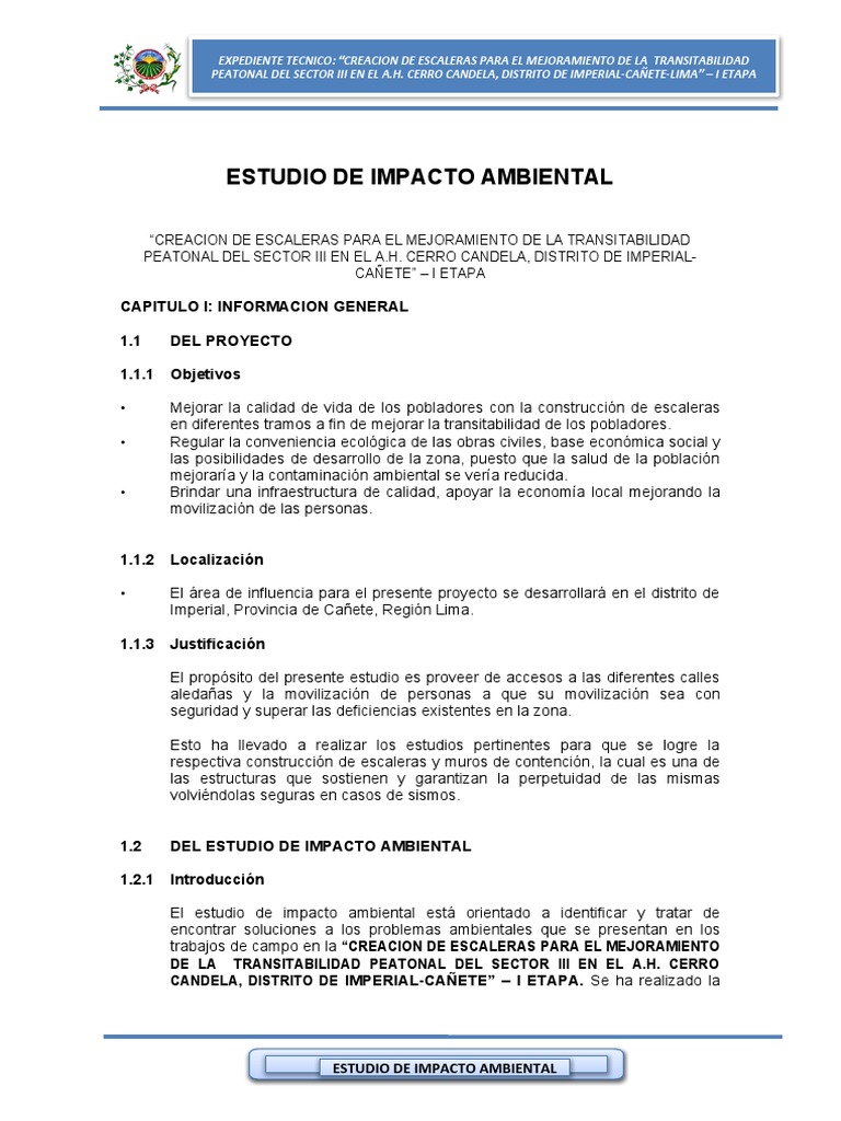 Impacto Ambienta | PDF | Evaluación de impacto ambiental | Entorno natural