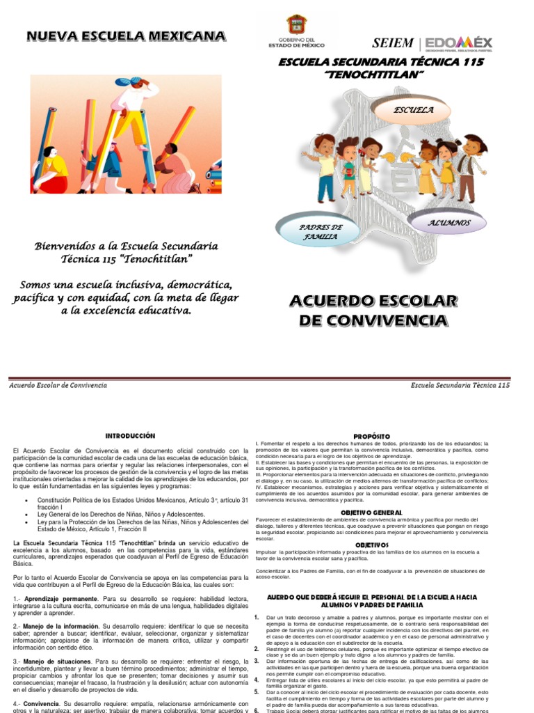 0 Acuerdo Escolar de Convivencia - 2022-2023 | PDF | Familia | Acoso ...
