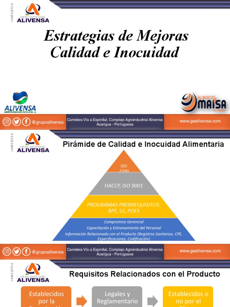 Pirámide de Calidad e Inocuidad Alimentaria | PDF | Análisis de Riesgo ...