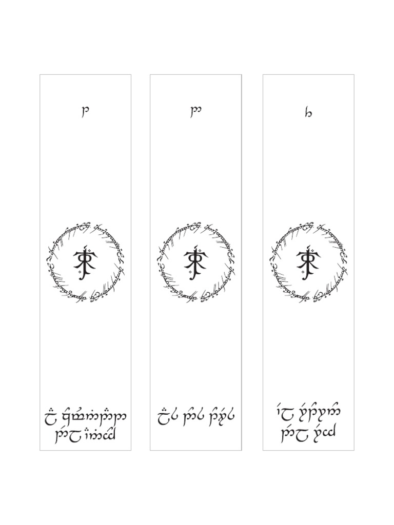 lord of the rings crochet bookmark