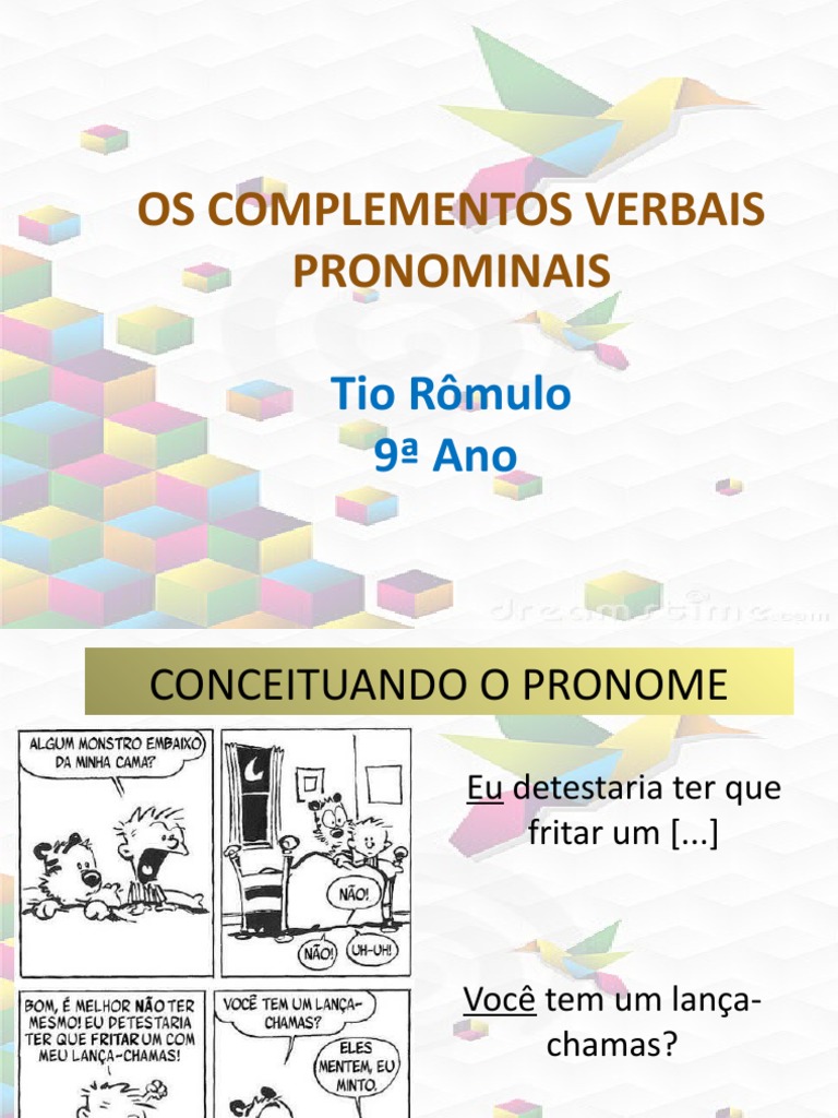 Complementos Verbais | PDF | Assunto (gramática) | Pronome