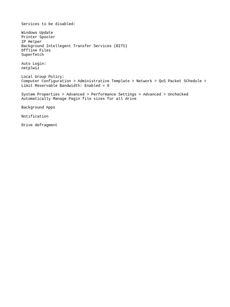 Optimize Windows 10 Diskless Server | PDF