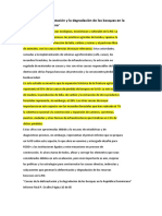 Causas de La Deforestación y La Degradación de Los Bosques en La República Dominicana