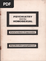 Psychiatry and Homosexual