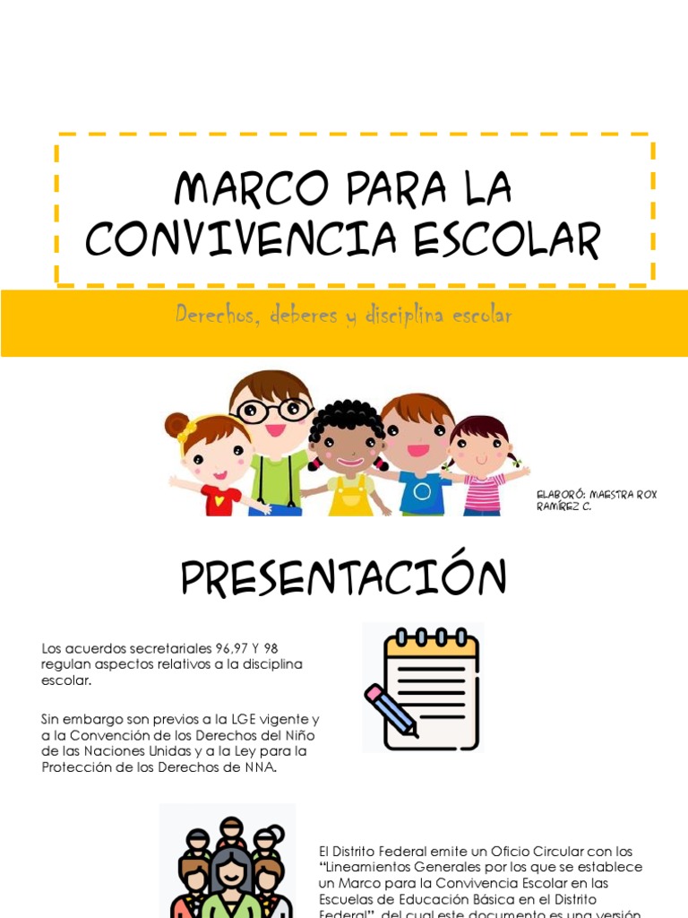 Marco para La Convivencia Escolar | PDF | Derechos de los niños ...