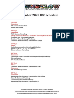 Sept 2022 IDC Schedule