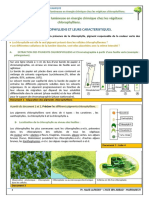 Conversion de L Energie Lumineuse en Energie Chimique Chez Les Vegetaux Chlorophylliens Cours