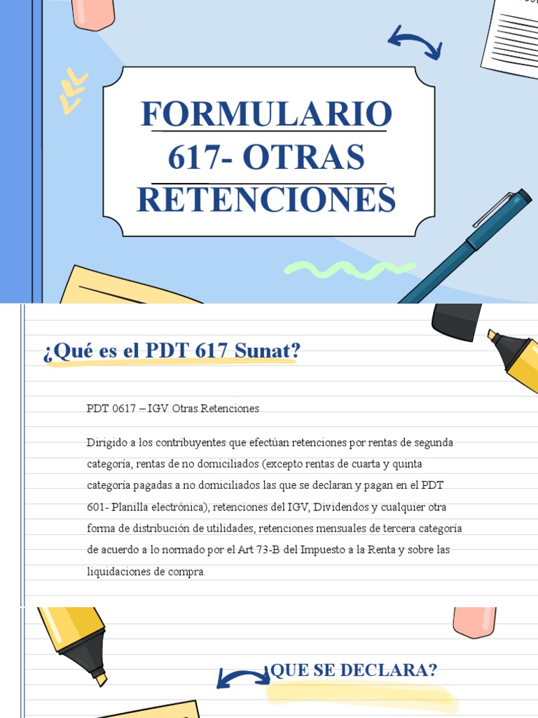 Guía del Formulario 617 Sunat | PDF | Impuestos | Impuesto sobre la renta