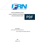 Relatório 08 - Modulação Com Instrumentos 2 - Principios de Telecomunicacoes I - Jose Higor Rodrigues Soares