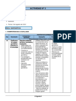 3° Grado - Actividad Del Dia 09 de Agosto