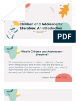 U1L1 - Introduction To Children and Adolescents' Literature