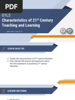 U1L3 - Features of 21st Century Teaching and Learning