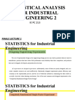 2a Statistical Analysis For Industrial Engineering 2 For Finals Lecture 2