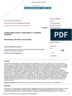 A Psicologia Frente A Educaá o e o Trabalho Docente