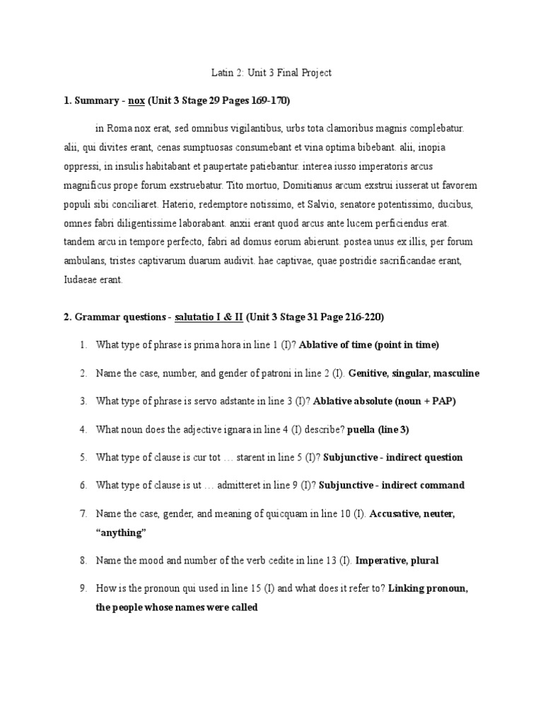Latin Exercise | PDF | Linguistic Typology | Grammatical Conjugation