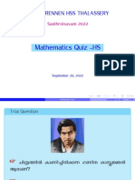 Maths Quiz HS School Level