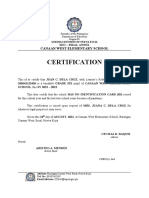 Certificate of Enrolment 2022
