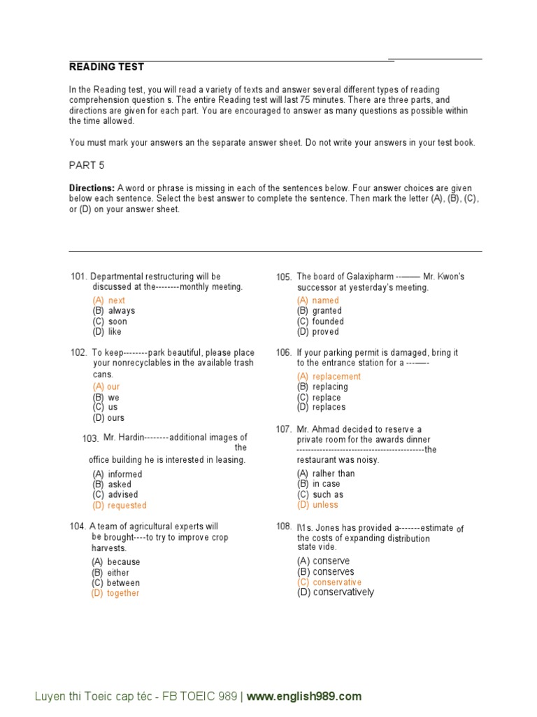 Csn Placement Test Reading