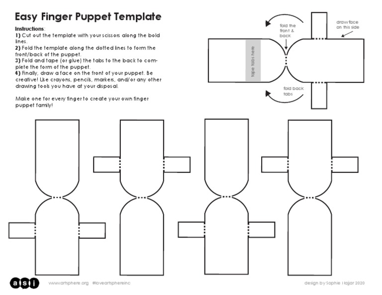 Family Finger Puppet Template Guide | PDF