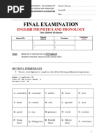 Phonetics and Phonology - Sample