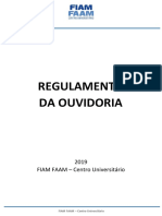 Regulamento Da Ouvidoria Fiam 2019